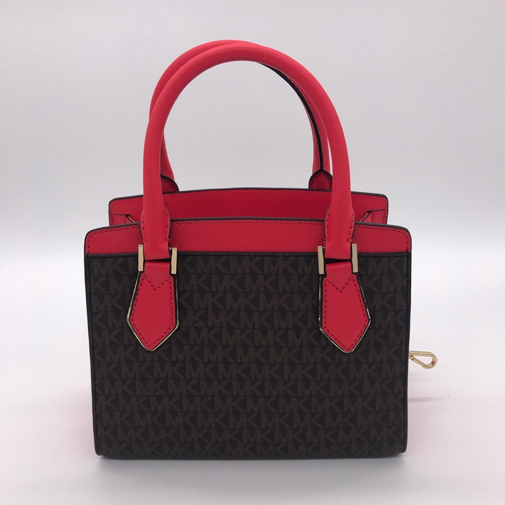 Michael Kors Mott Medium Satchel Coral Ree… - Picture 4 of 14